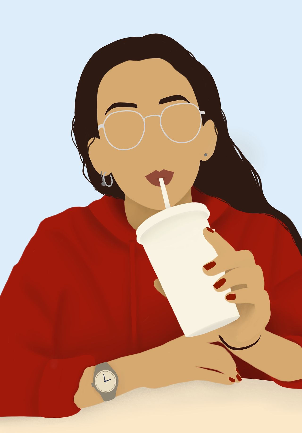 Illustration flat design personnalisée