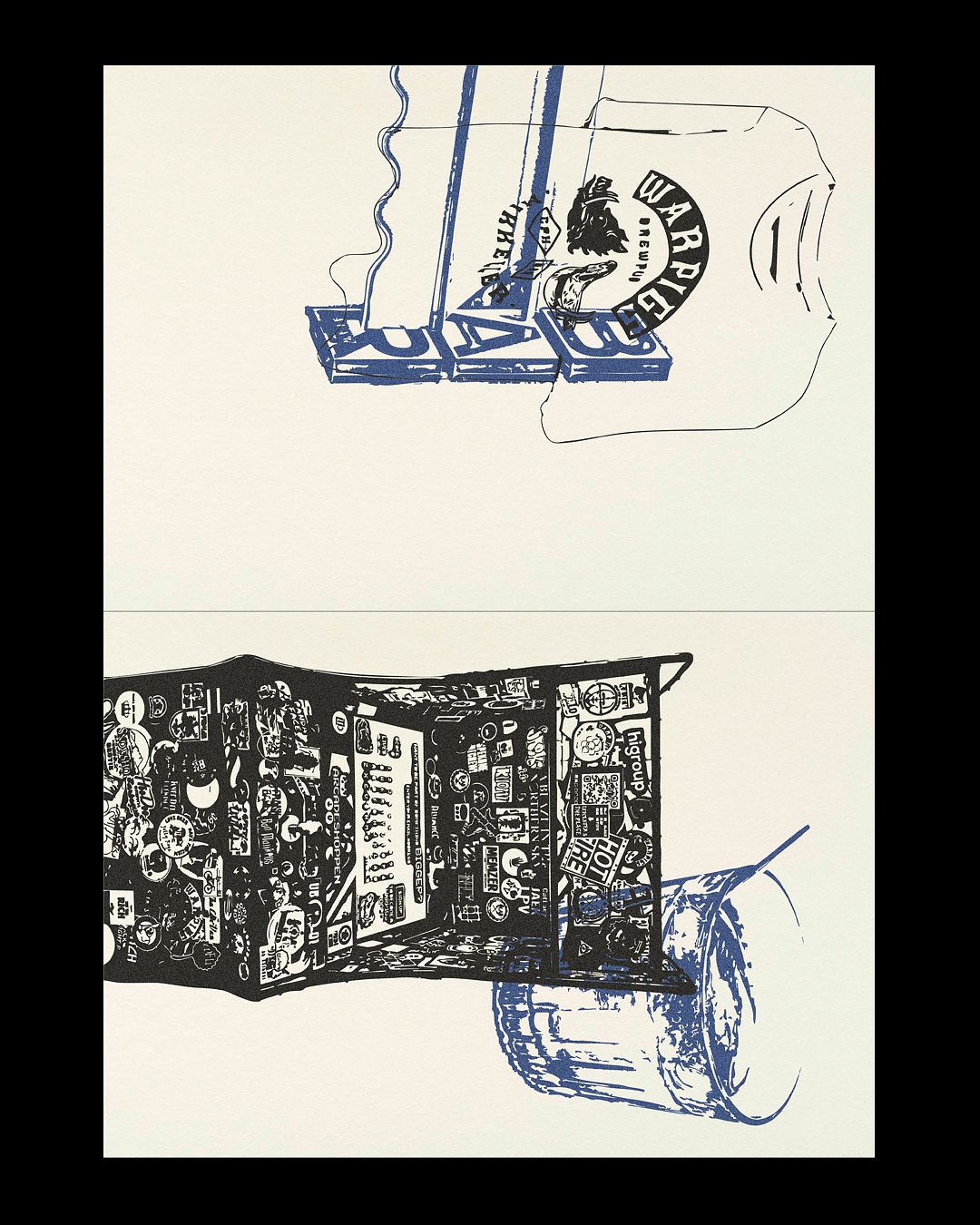 Risography fanzine - BLUE OVER YOU