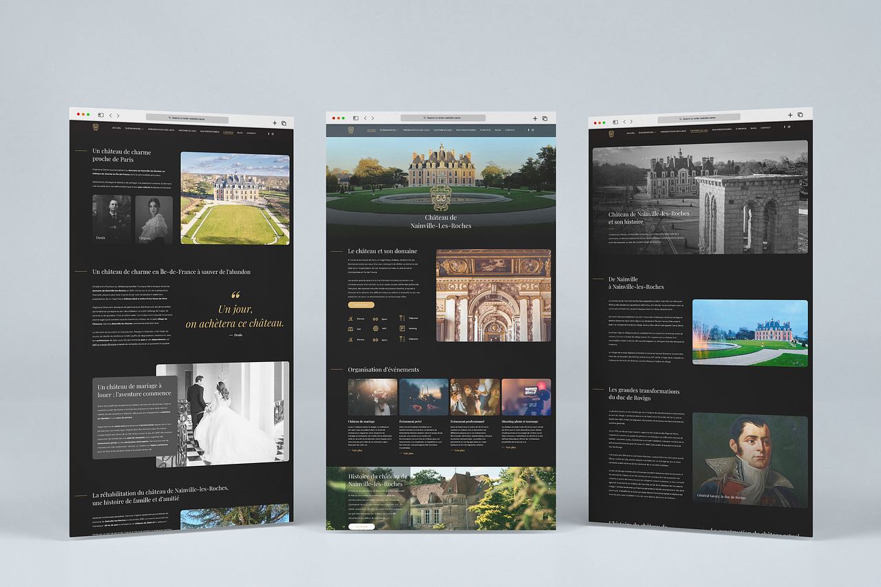 Site internet - Château Nainville-les-Roches