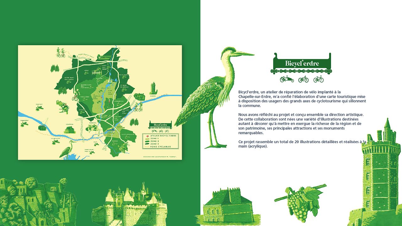 Carte touristique illustrée