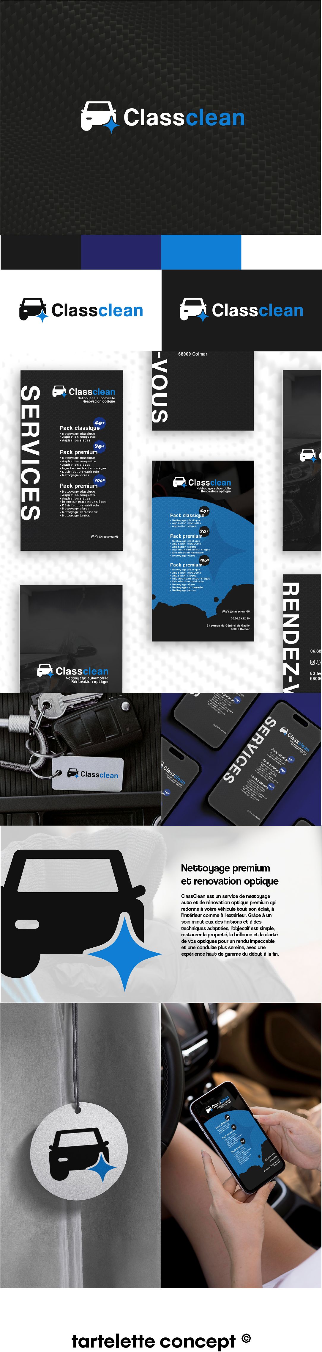 Identité visuelle nettoyage automobile