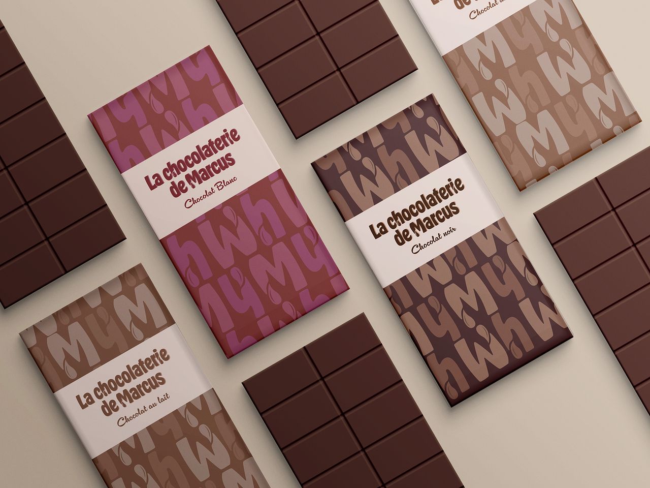 La chocolaterie de Marcus - Packaging & Logo