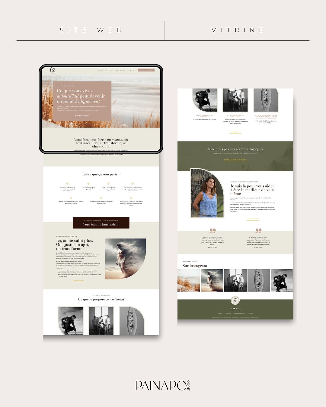Maquette site web coach de vie