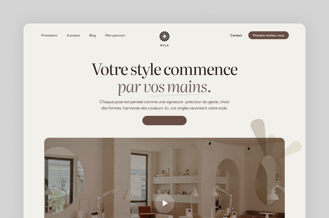 Nyla — Site web salon de beauté