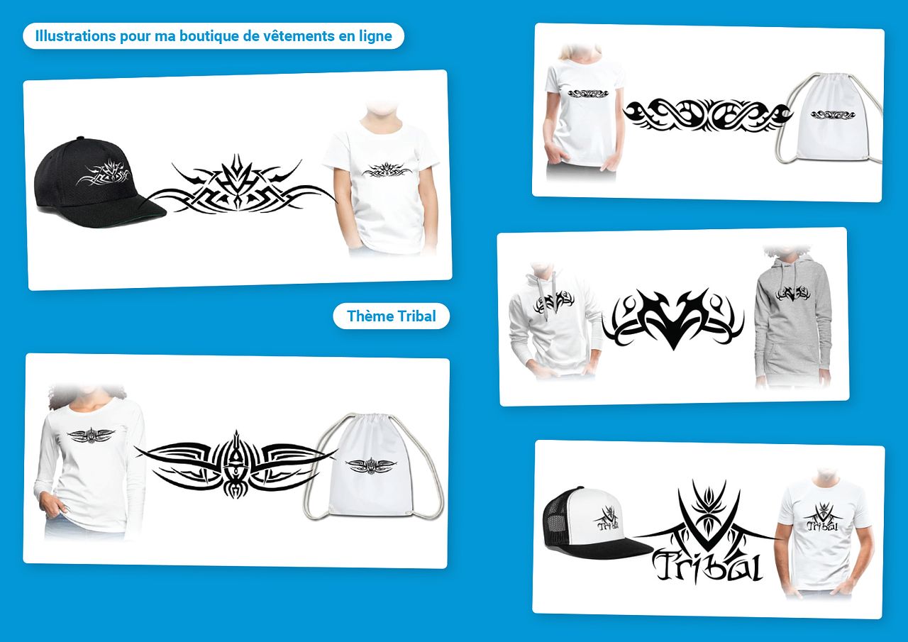 Création de plusieurs motifs pour T-shirt