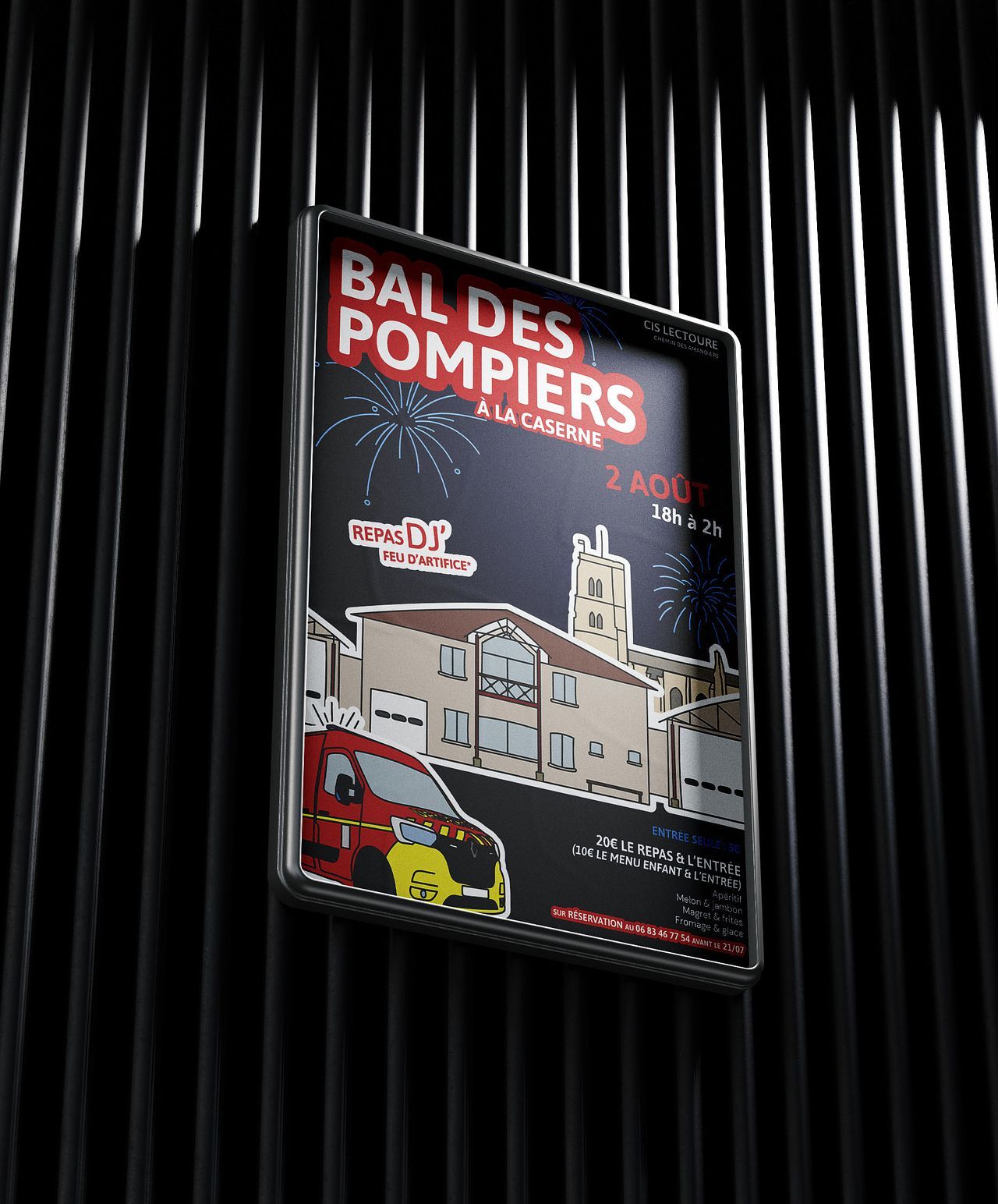 Affiche bal des pompiers