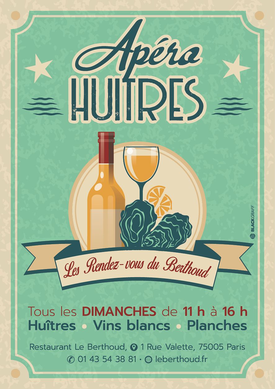 Affiche pour le restaurant le Berthoud