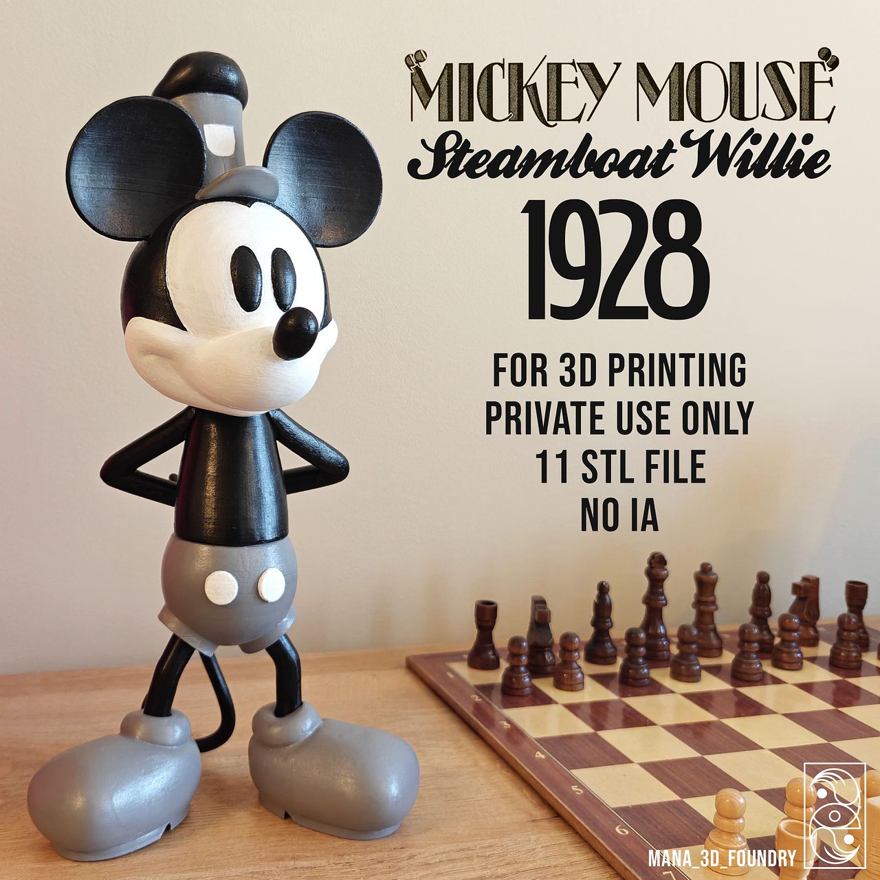 Mickey Mouse – Modèle 3D inspiré de Steamboat Will