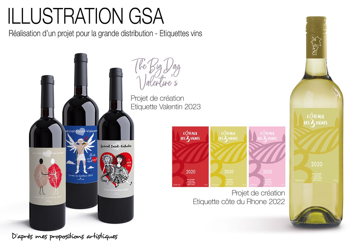 Illustration Etiquettes vins