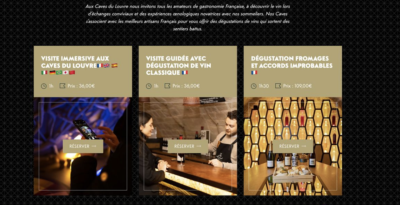 Visuel pour les Caves du Louvre