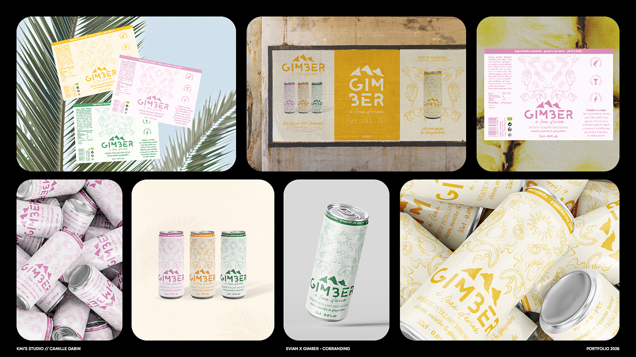 Gimber x Evian / Co-Branding fictif