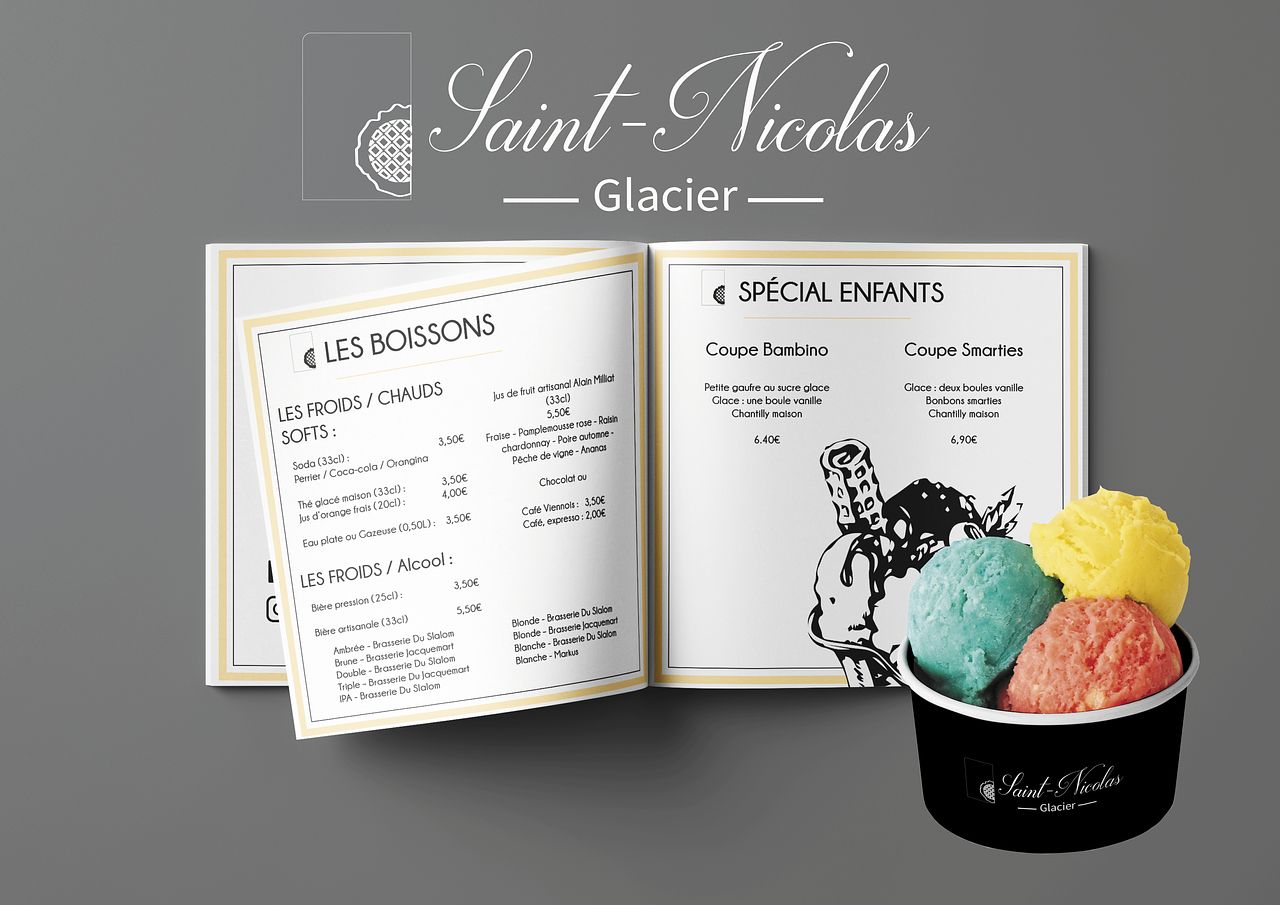 Création d'un logo + menu / Saint Nicolas.