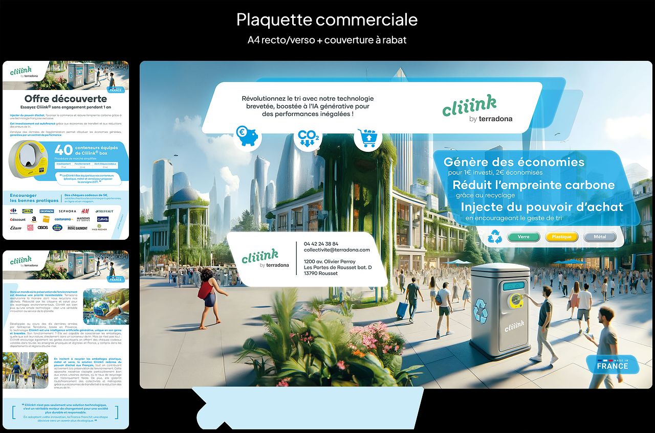 Plaquette commerciale - Couverture à rabat