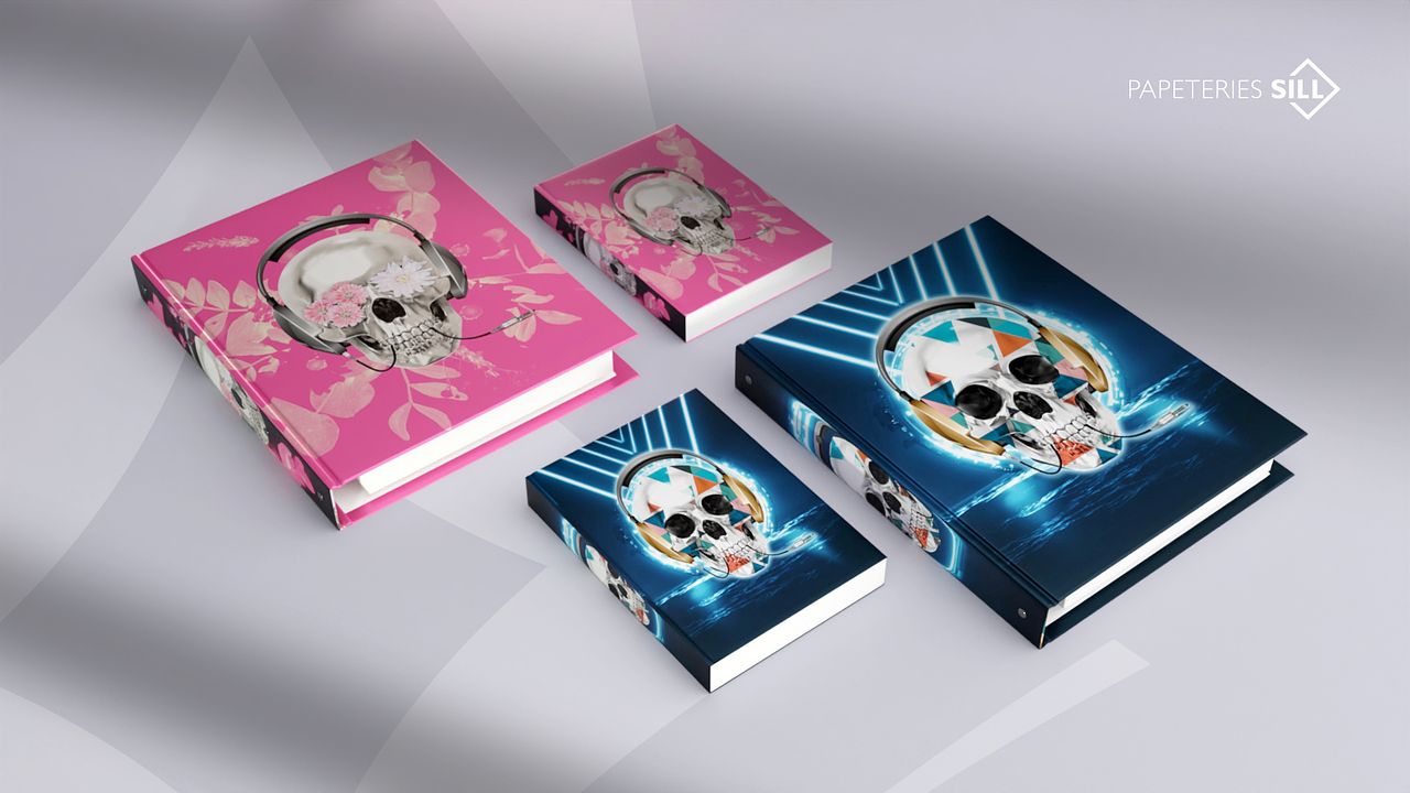 Couvertures Skulltissime classeur et agenda