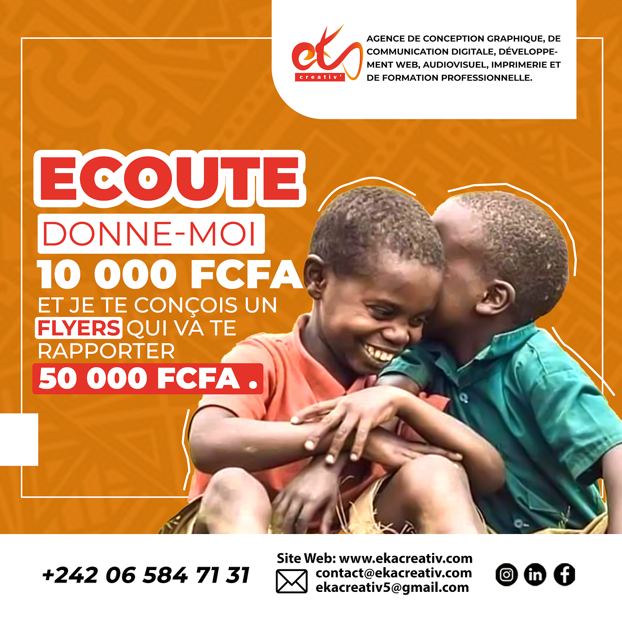 Affiche de communication digitale 
