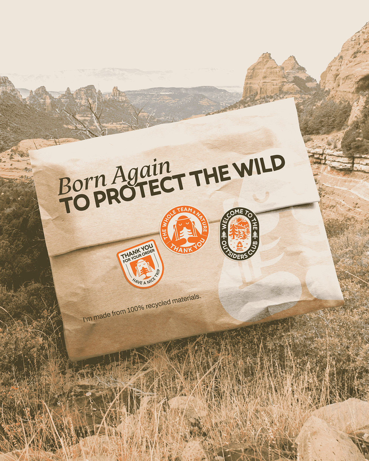 Packaging pour marque de vêtements de randonnée