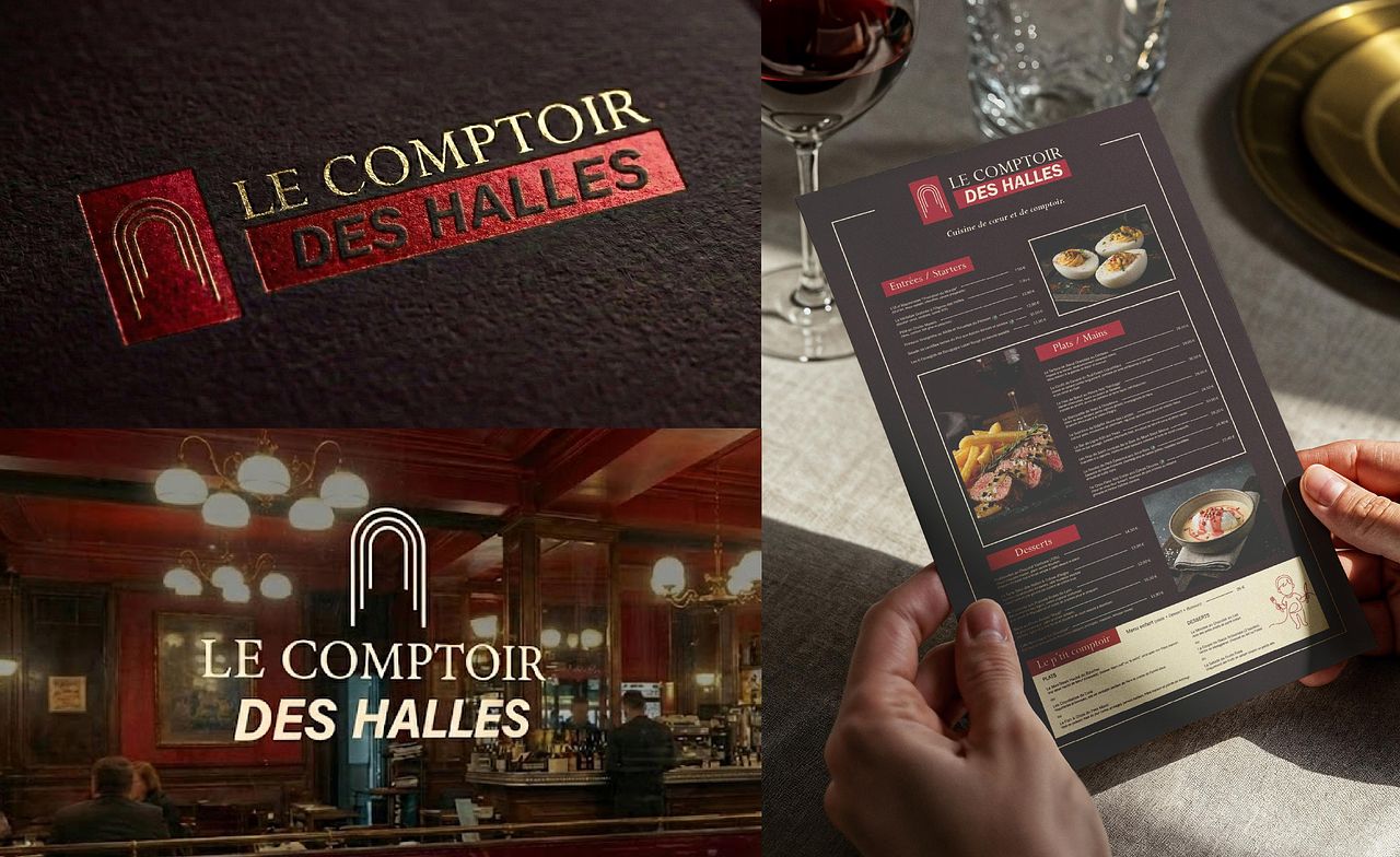 Identité visuelle // Le Comptoir des Halles 🍷