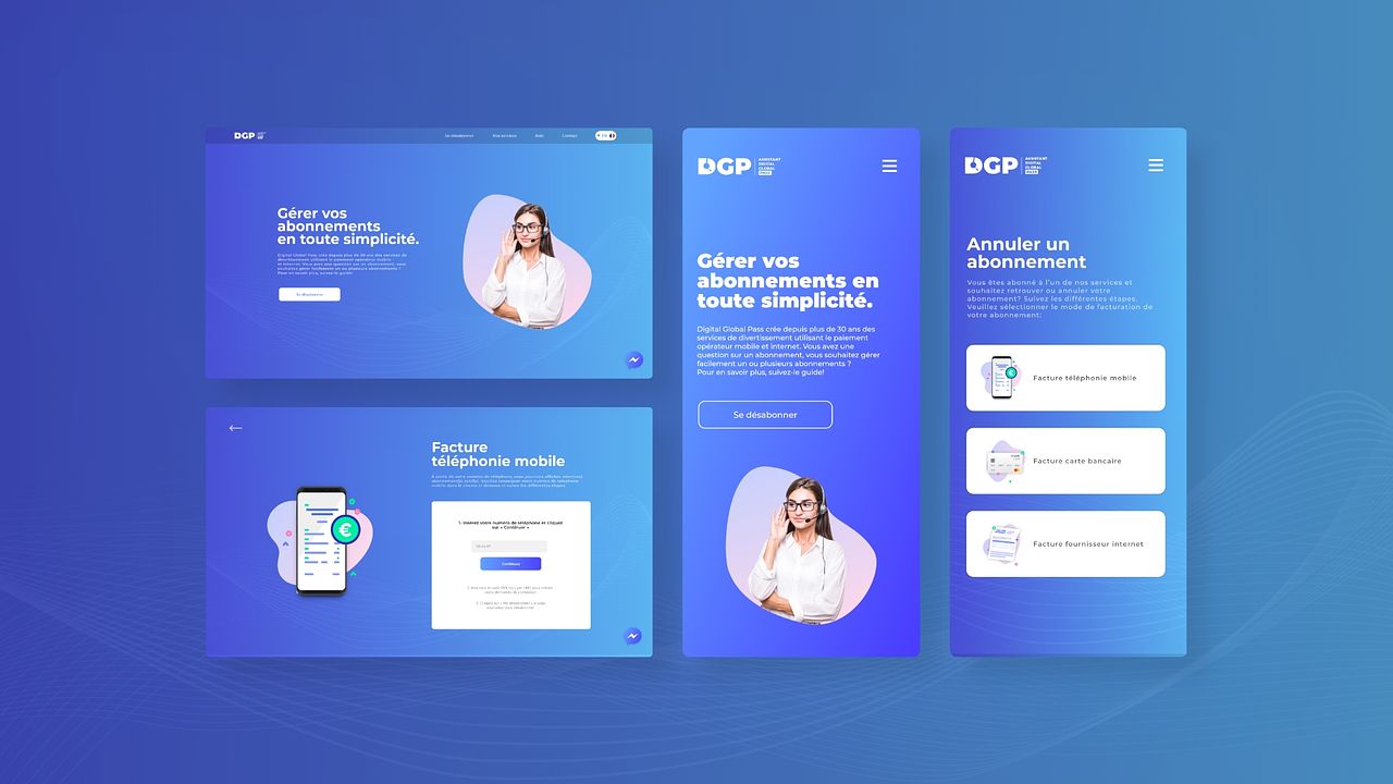 UX UI Design - Gestion Compte multiservices