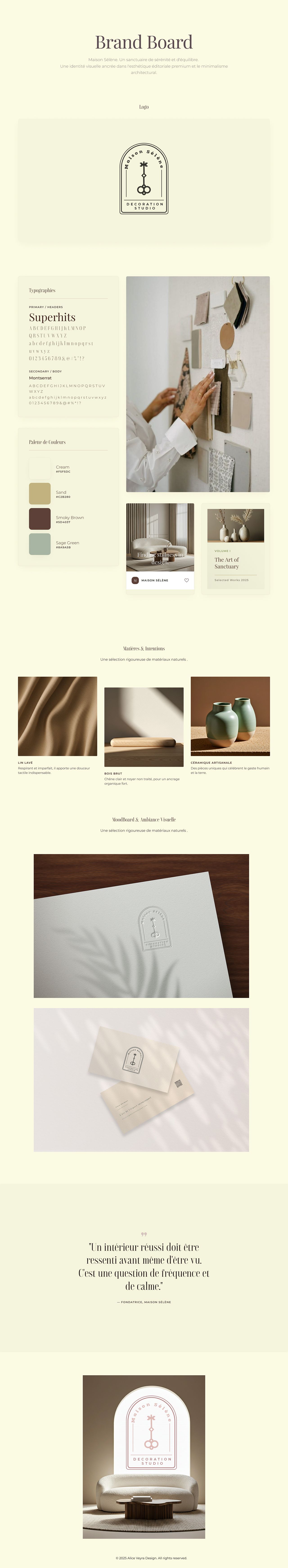 Brand board architecte d'intérieur