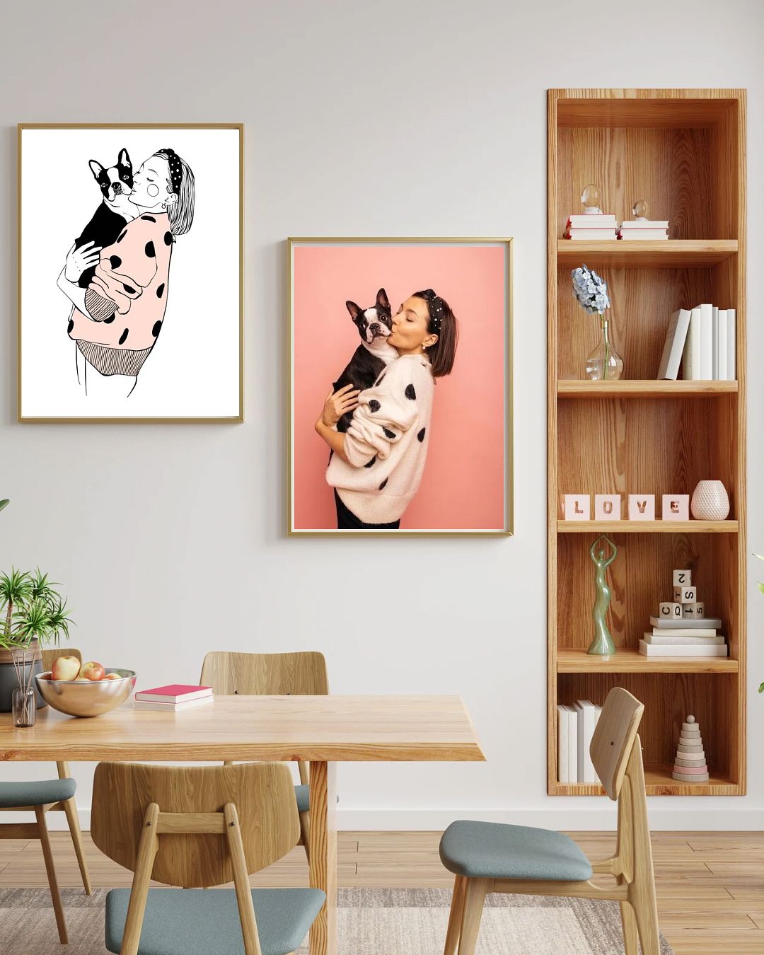 Dessin digital chien personnalisée