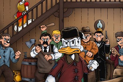 The fight of the Black Jack Saloon