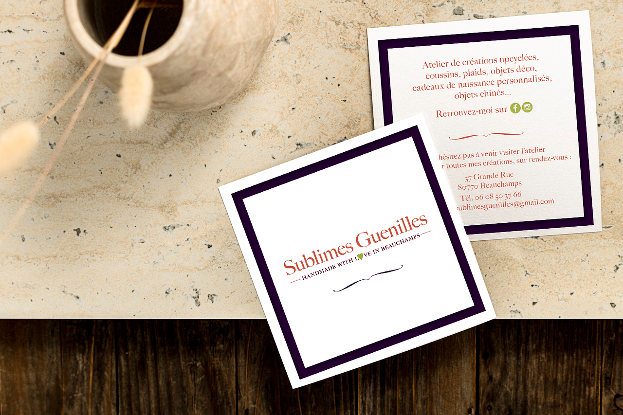 Cartes de visite papier texturé
