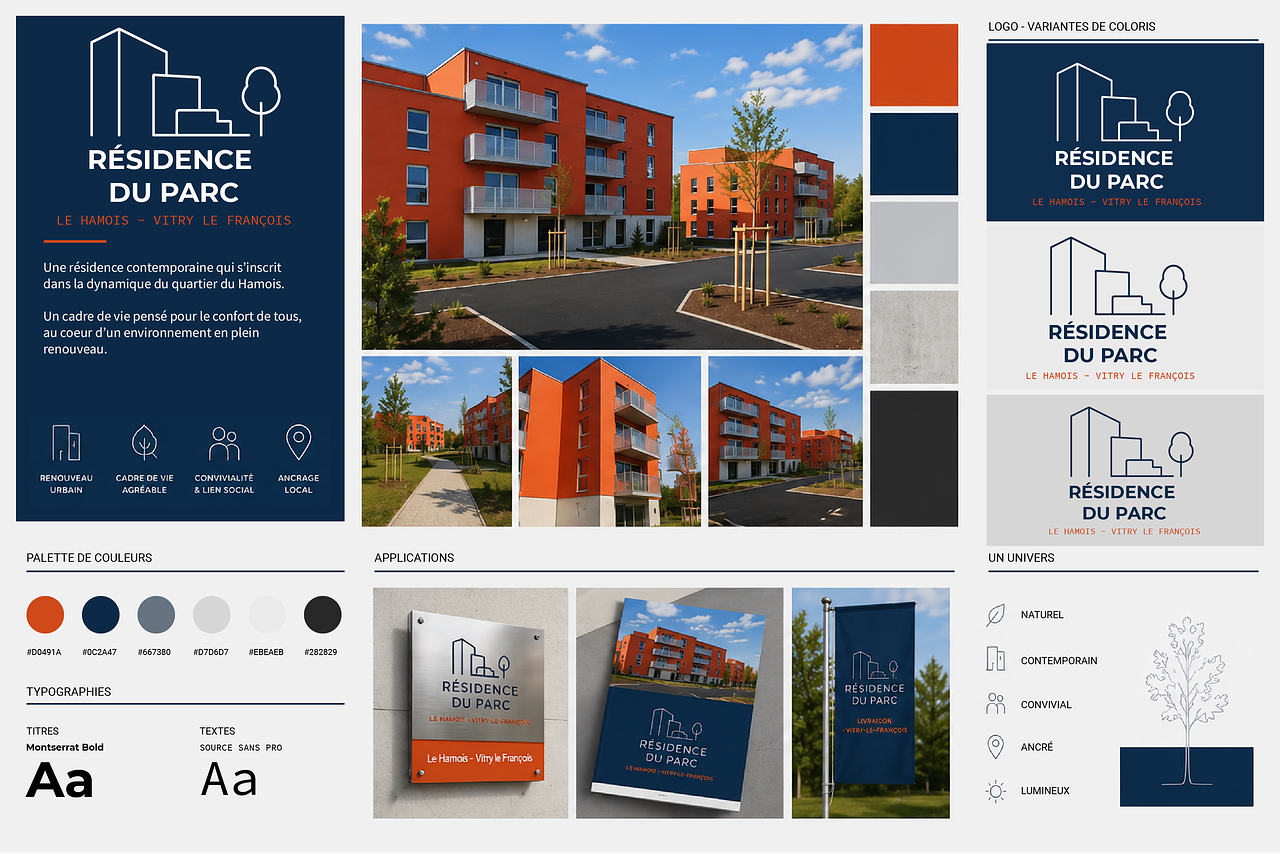 Identité graphique Résidence du Parc