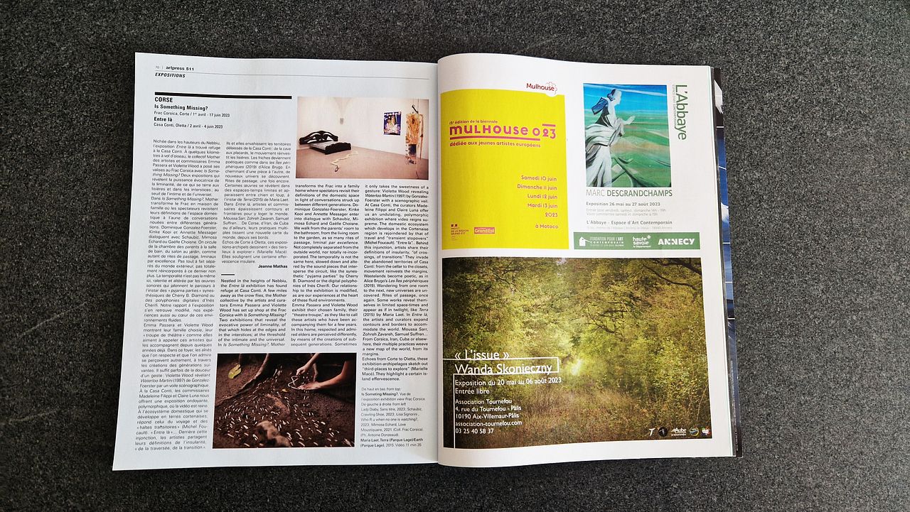 Encart publicitaire d'une exposition