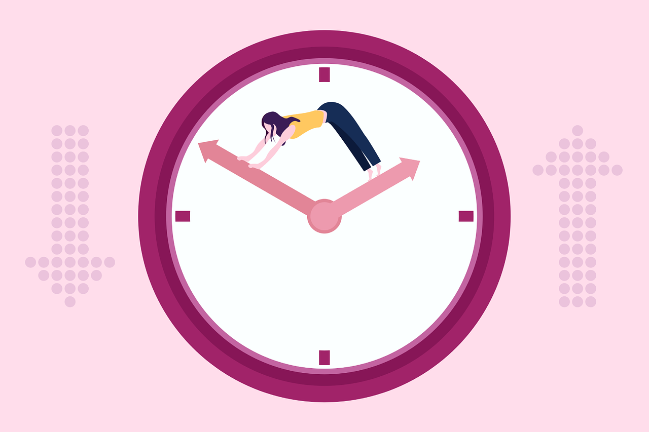 Clock with character