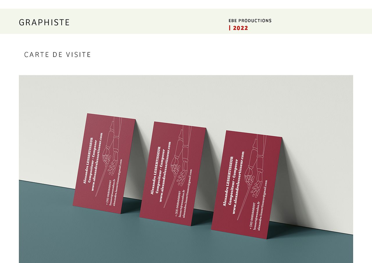 Cartes de visite pour un compositeur