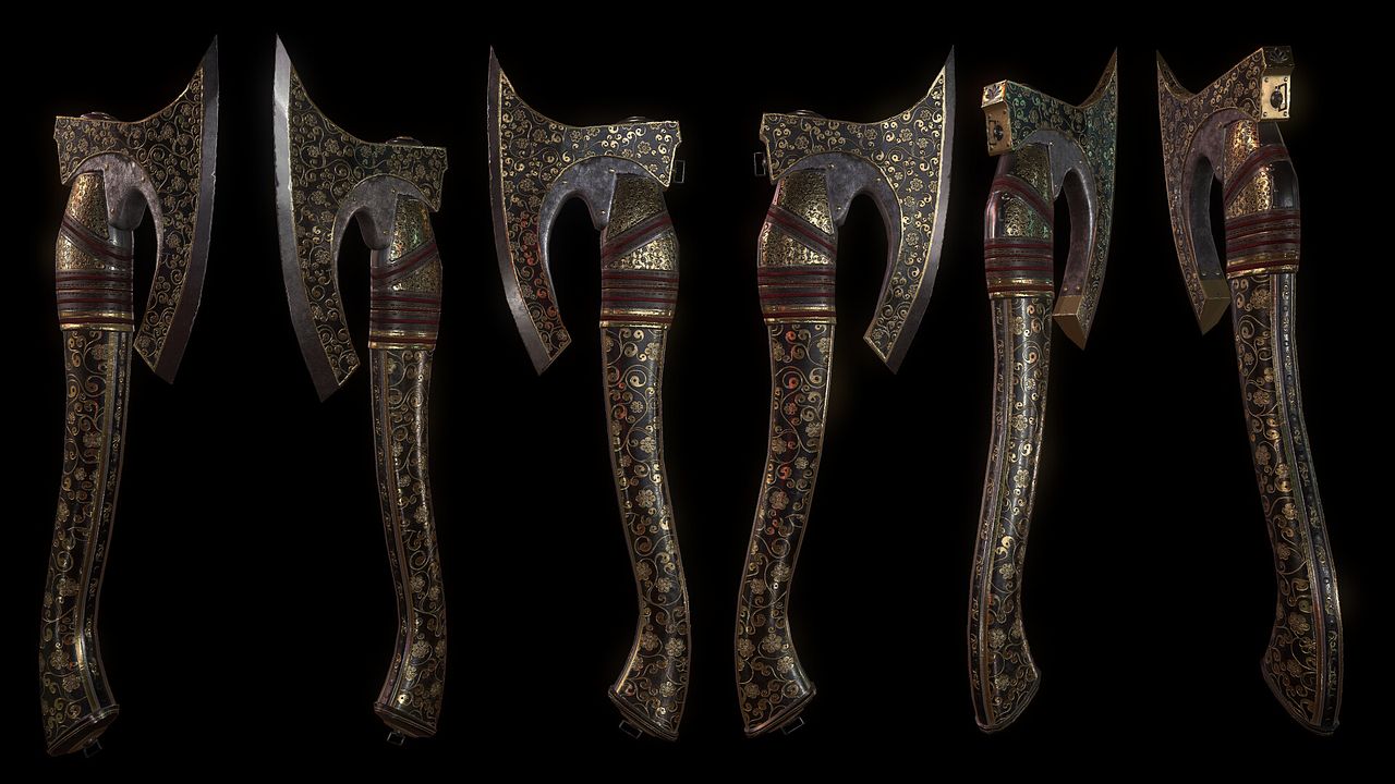 Ornamented Low-Poly Hatchet V.2