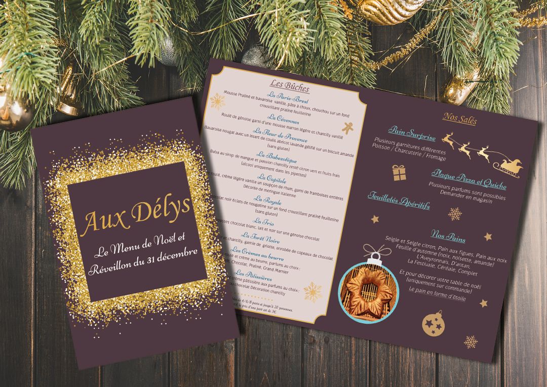 FLYERS MENU DE NOEL