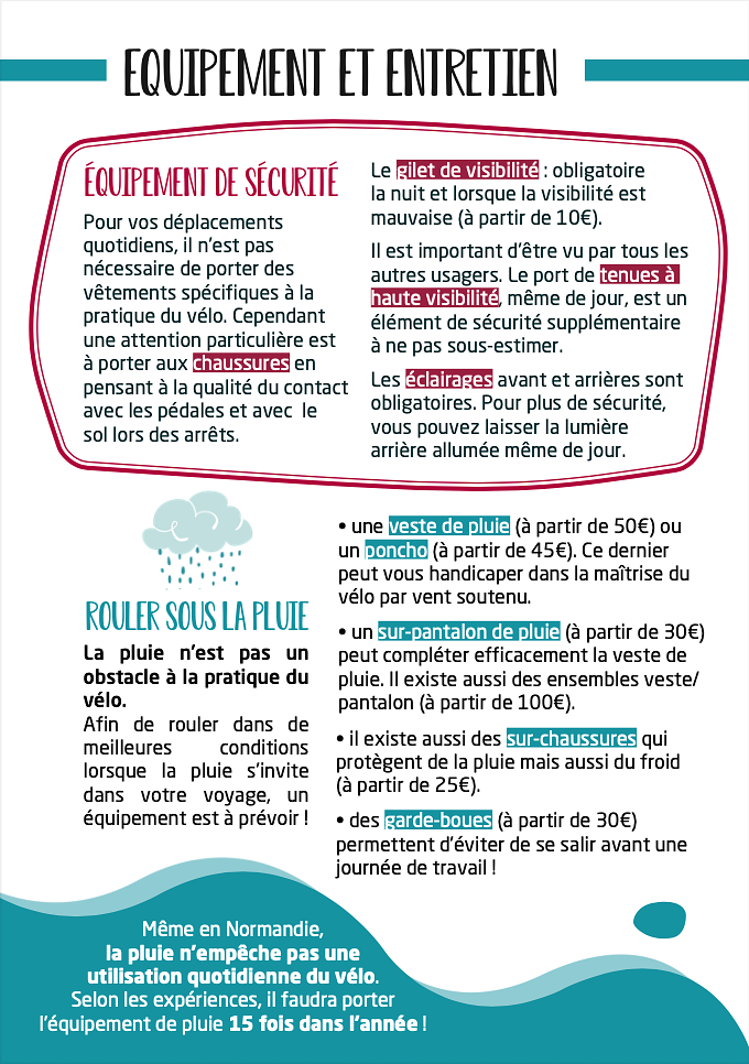 Brochure sur le vélo