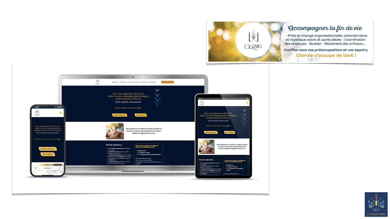 Site web et bannière LinkedIn CLARVIE