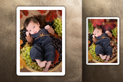 Retouche photo – carte de naissance