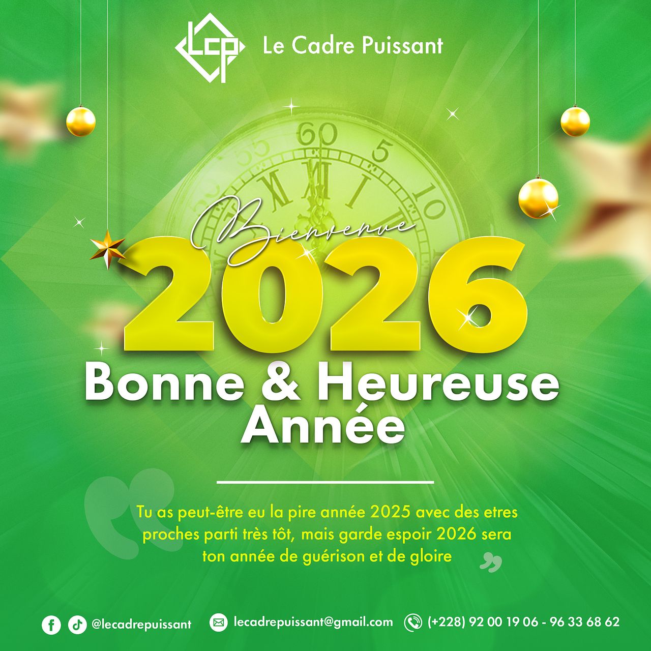 Bonne fete et heureuse année