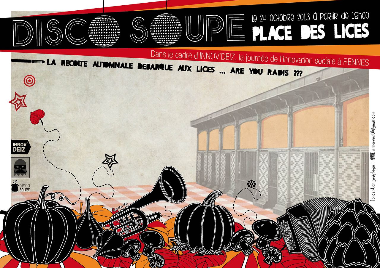 Affiche pour Disco Soupe Rennes