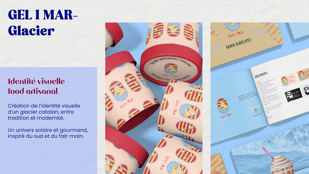 Identité visuelle pour des glaces artisanal