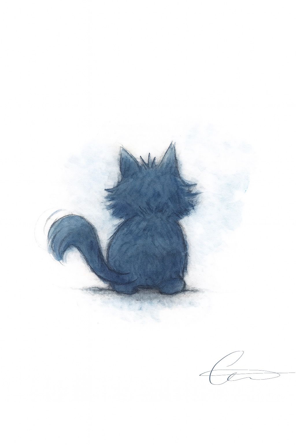 Chat de dos illustration jeunesse