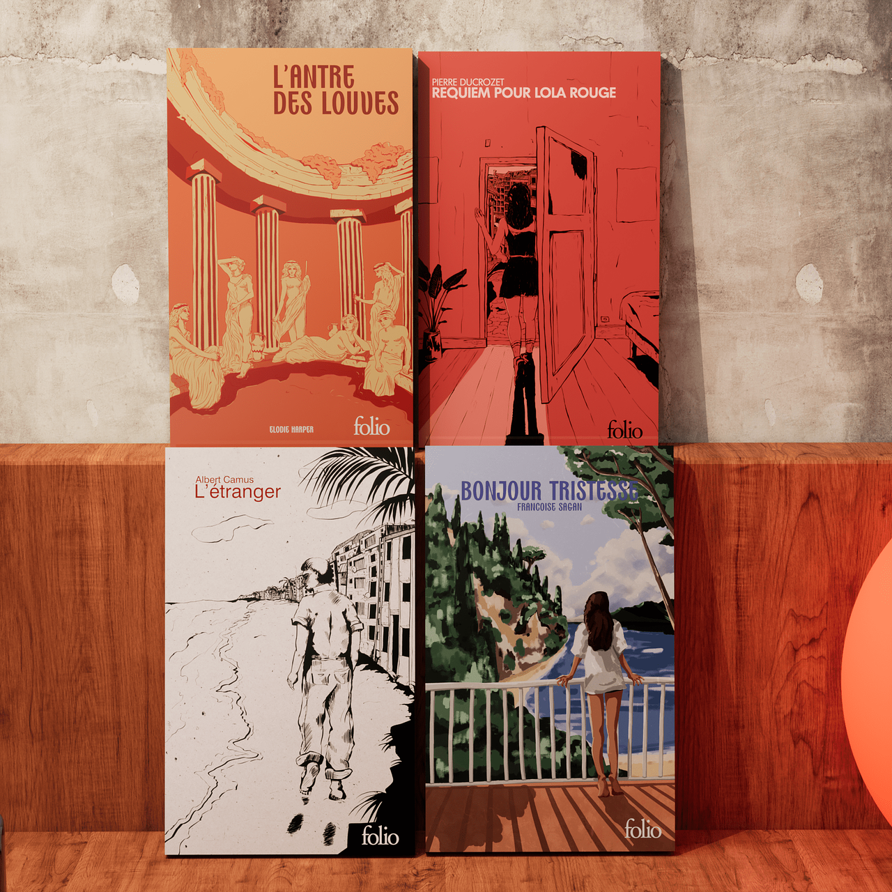 Ensemble de 4 couvertures de livre