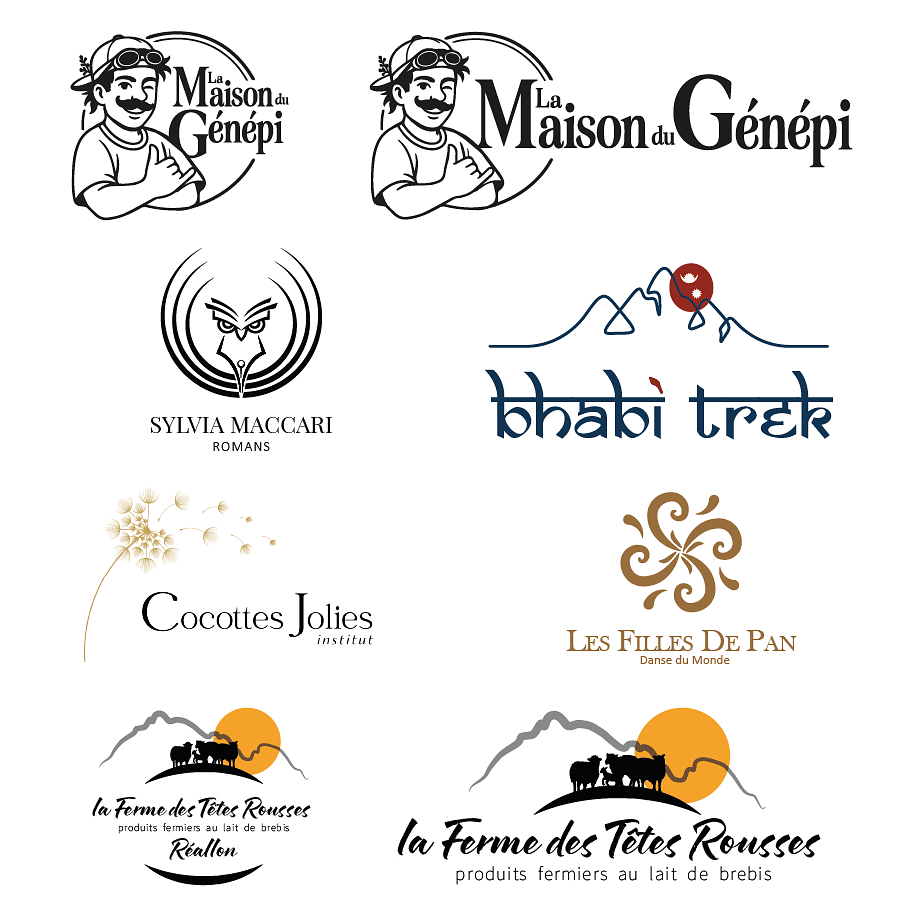 Sélection de créations de logos & identités visuel