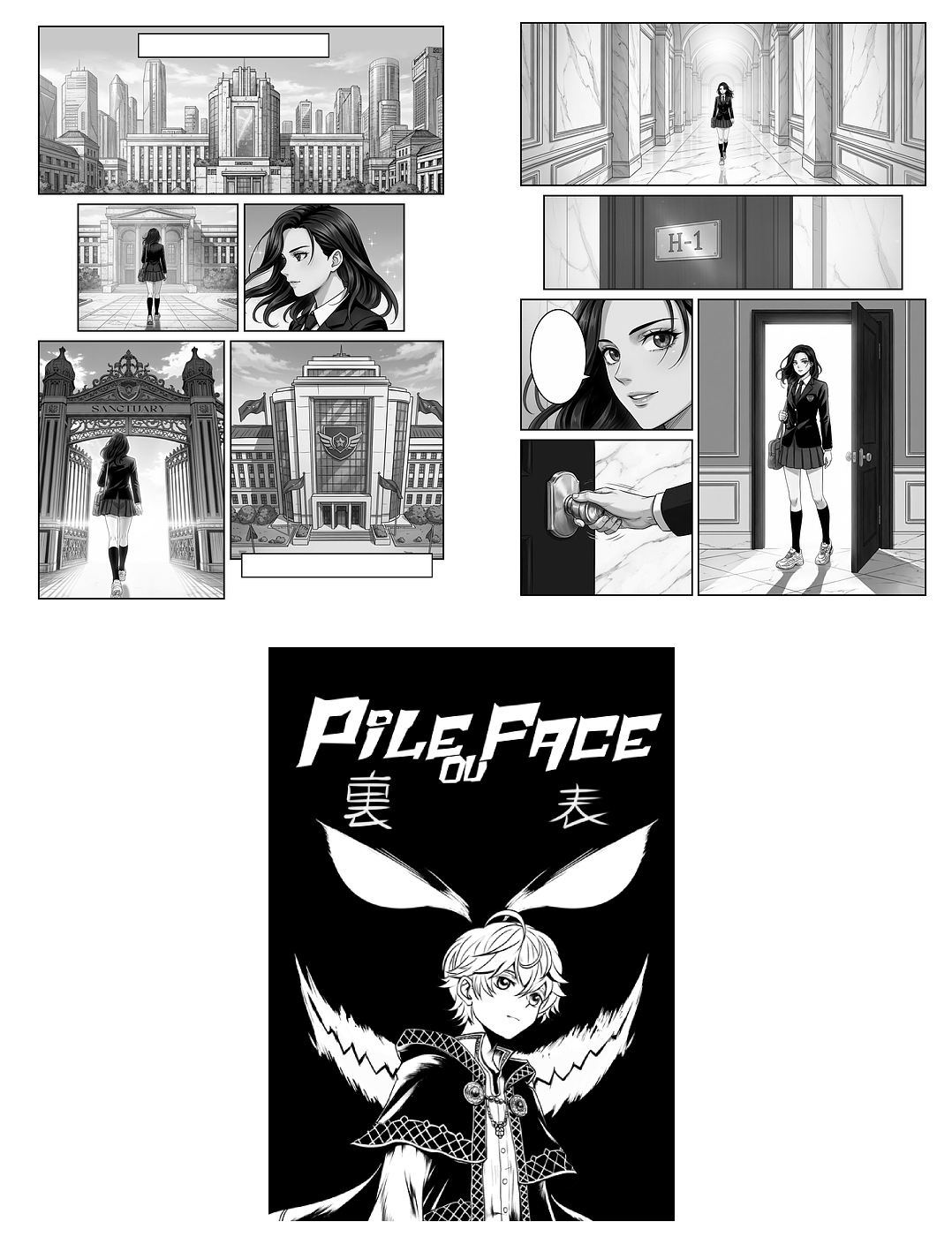 Exemples Mangas n&b
