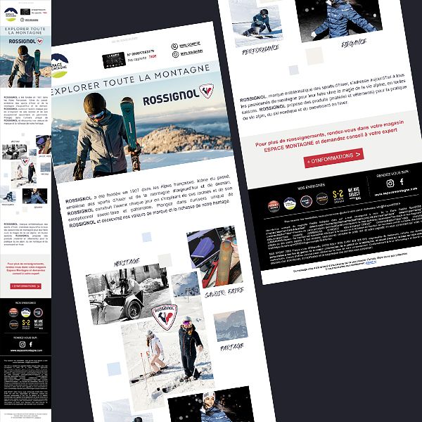 Emailing Espace montagne x Rossignol