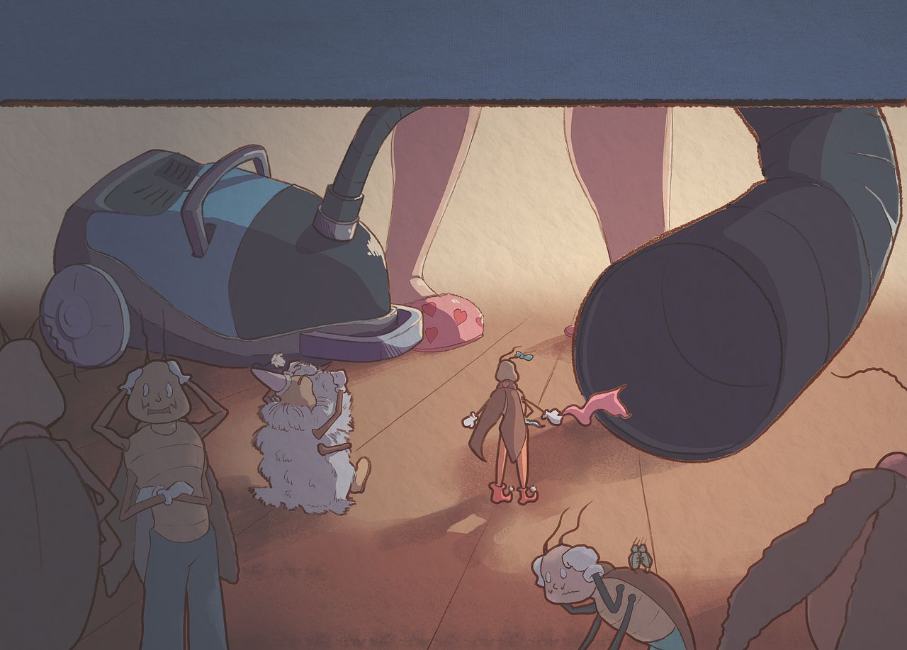 Illustration pour le livre La révolte des cafards