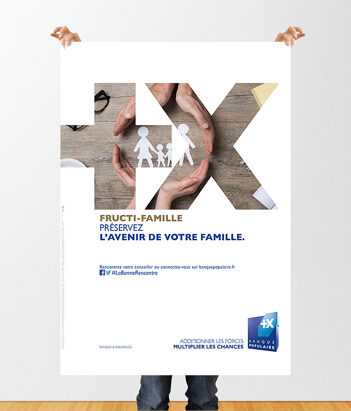 AFFICHE FRUCTI-FAMILLE - BANQUE POPULAIRE