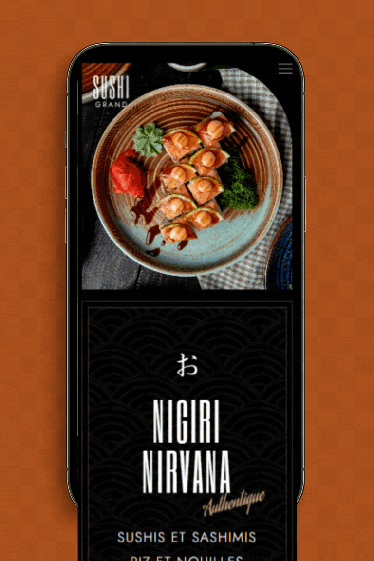 Prototype site web mobile restaurant asiat local