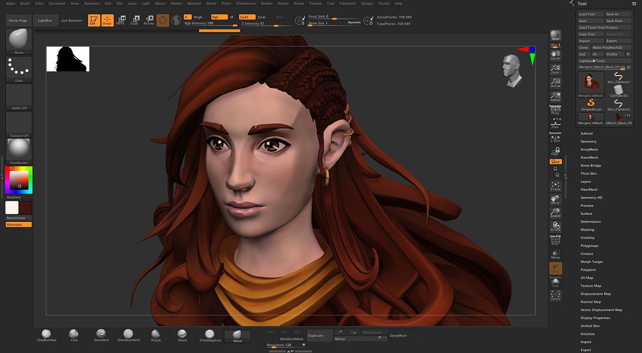Portrait Stylisé –Buste ZBrush inspiré d'une photo