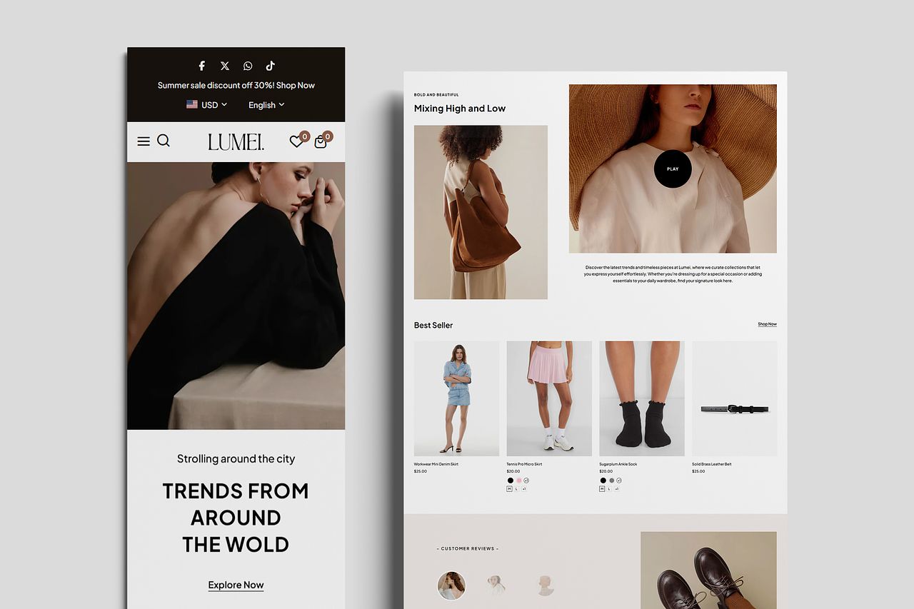 E-commerce boutique Shopify