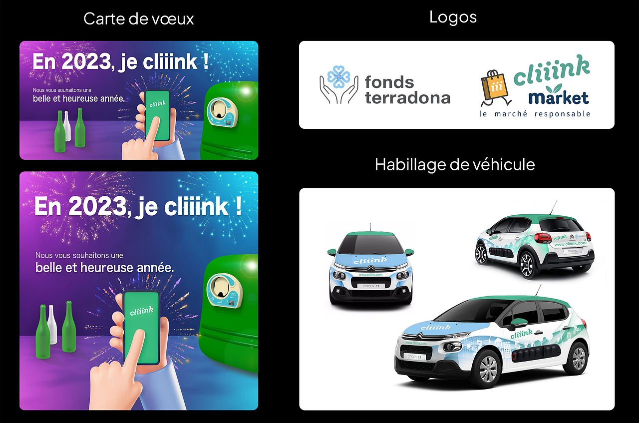 Carte de Voeux, logos, habillage de véhicule