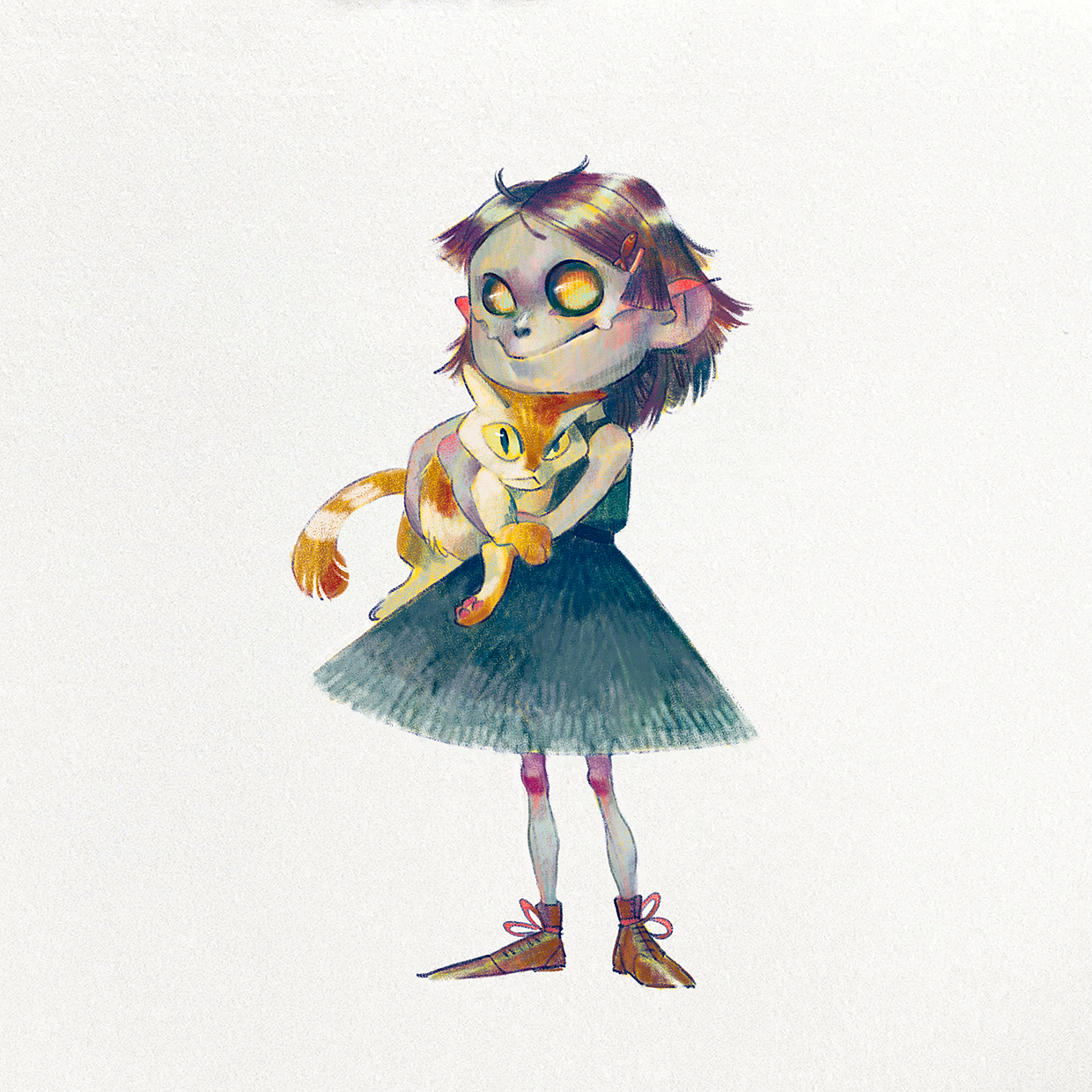 Illustration personnage félinphile